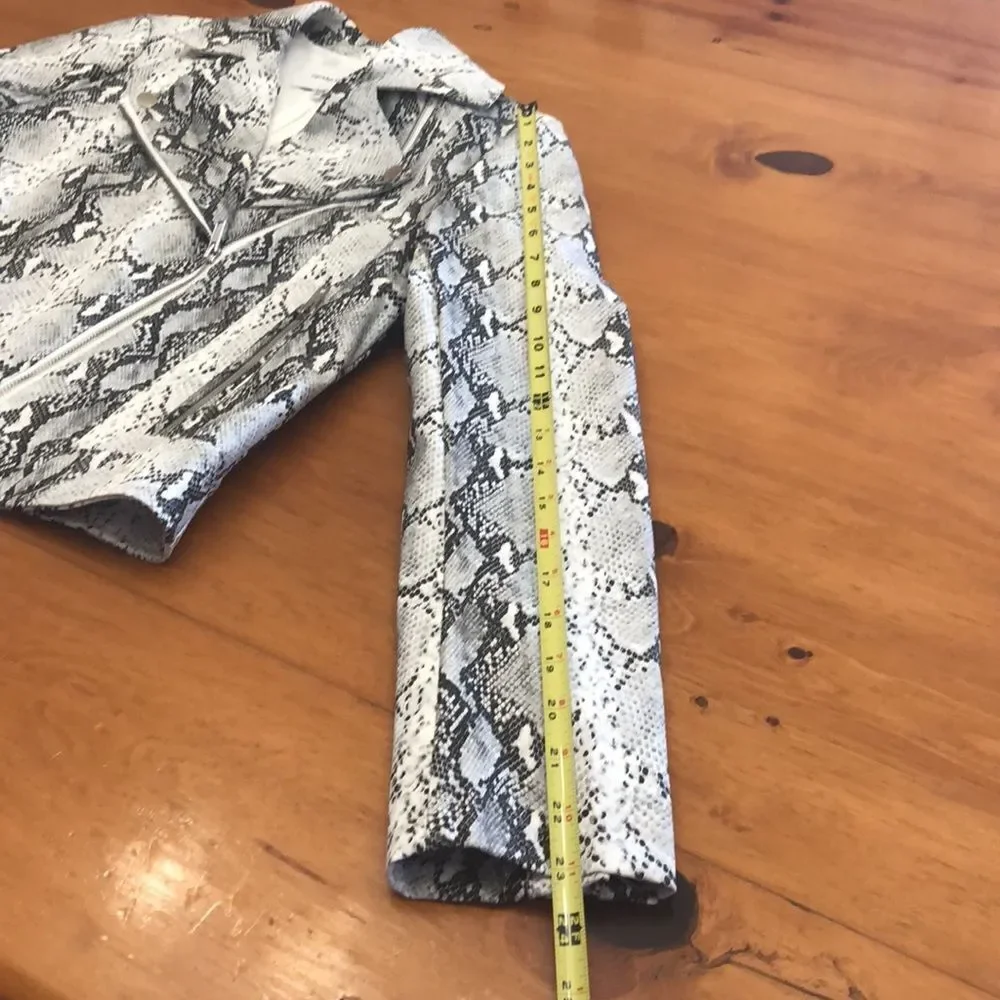 Cupcakes and Cashmere Beatrix Snake Print Moto Jacket